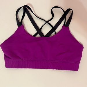 Purple sports bra